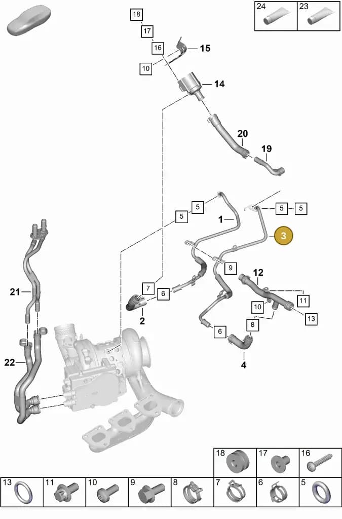 0PD121668B — Porsche 911 (2024-2025) diagram p63202110, position 3