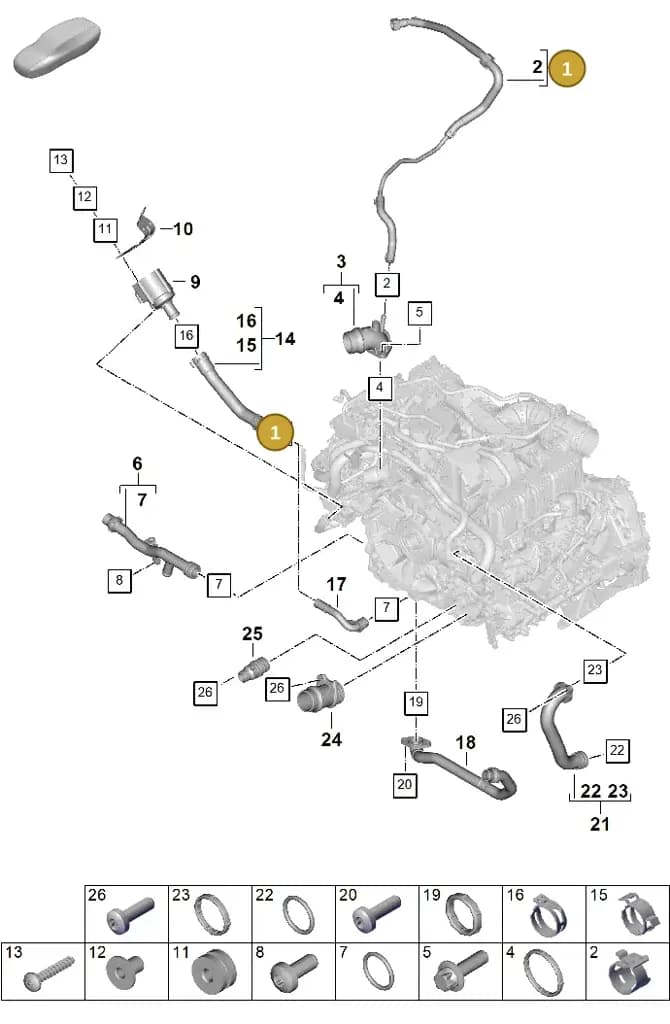 0PD121692C — Porsche 911 (2024-2025) diagram p63105070, position 1