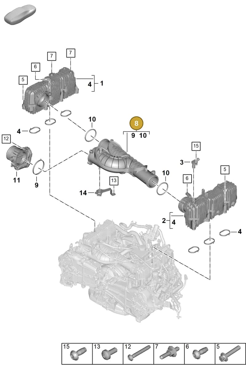 0PD128333A — Porsche 911 (2024-2025) diagram p63107150, position 8