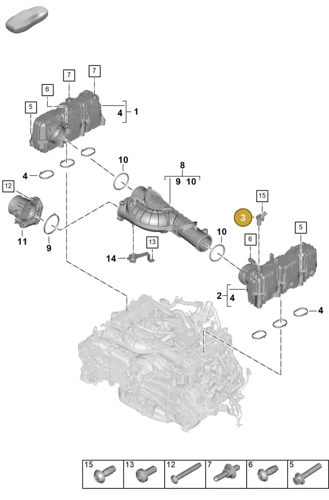 0PD906051 — Porsche 911 (2024-2025) diagram p63107150, position 3