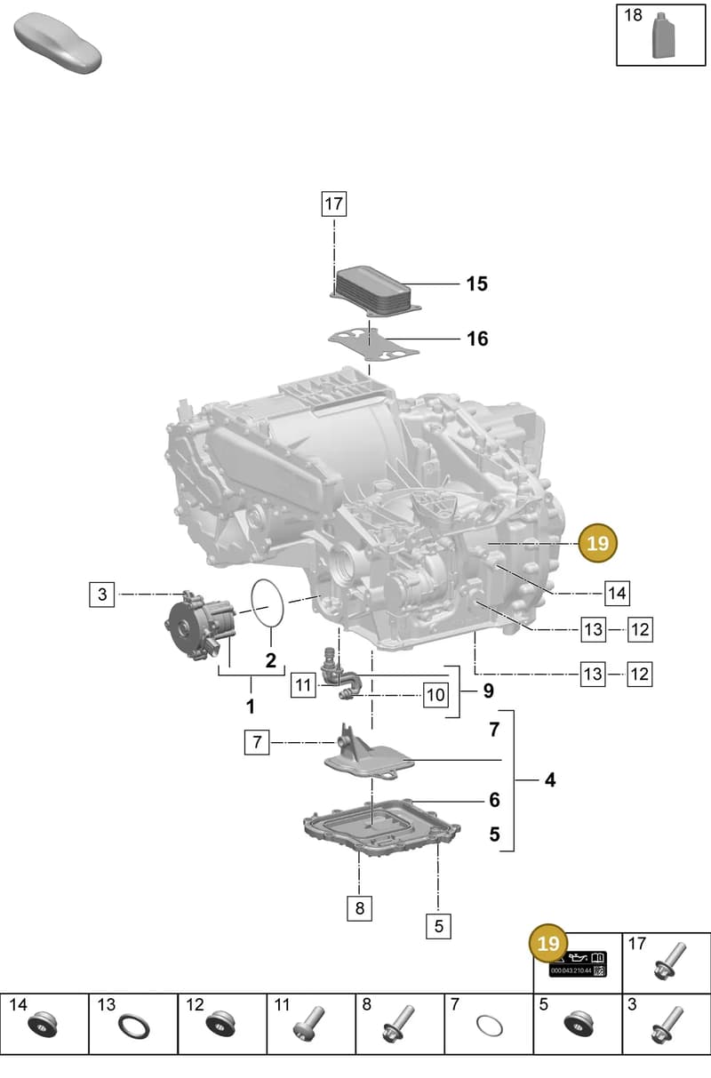 0QE010039A — Porsche Macan (2024-2024) diagram p61355100, position 19