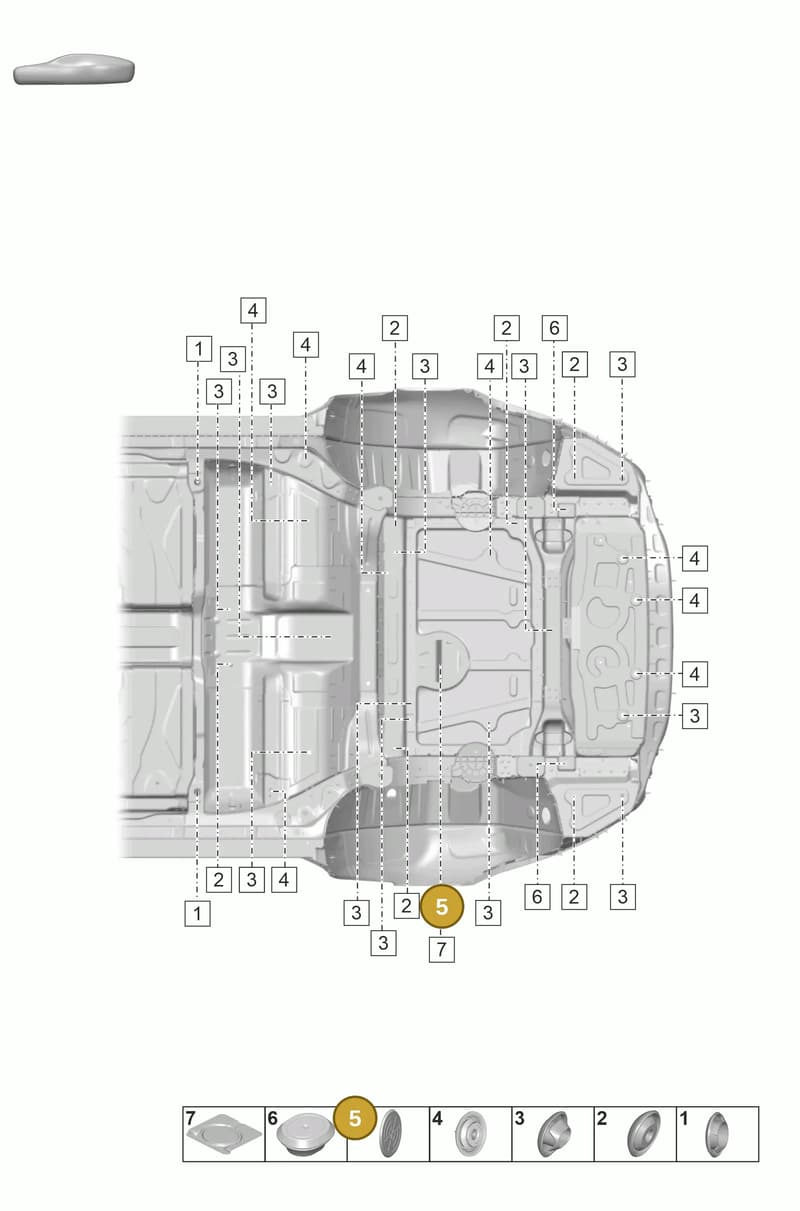 298201063 — Porsche Taycan Sport Turismo (2019-2024) diagram p56806200, position 5