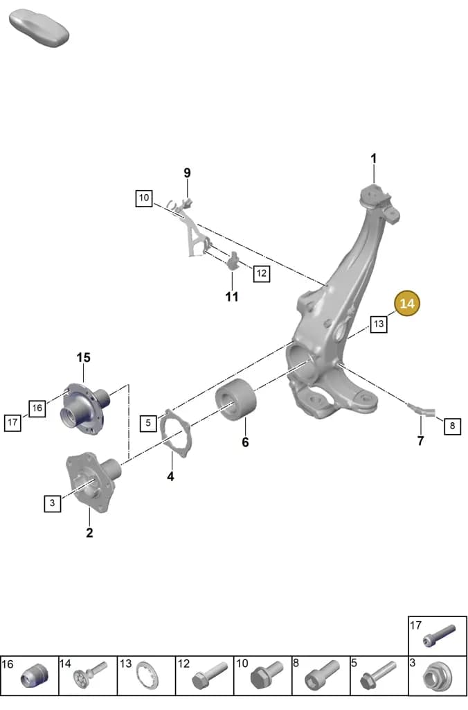 298407313 — Porsche Panamera (2023-2025) diagram p62401020, position 14