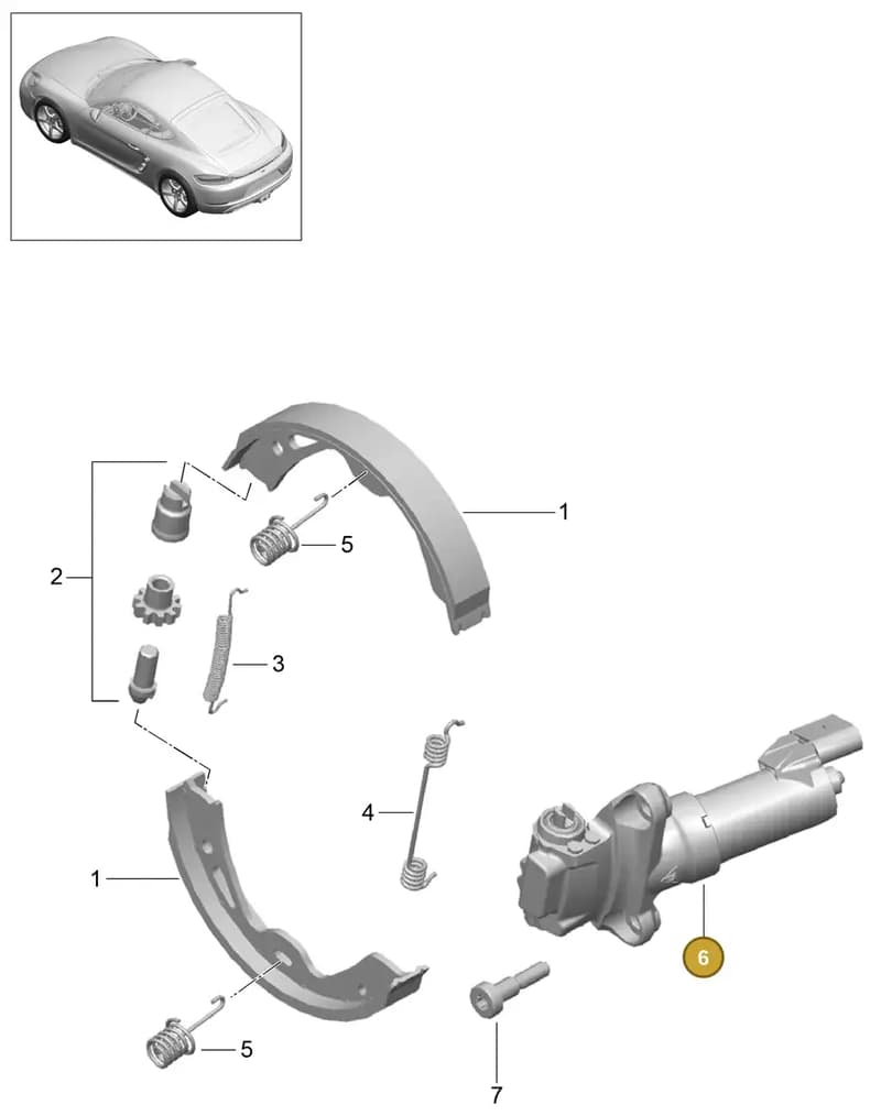 298609404 — Porsche Cayman (2016-2019) diagram p50603050, position 6