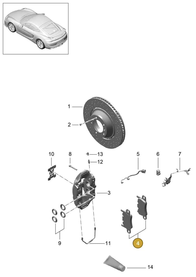298609715 — Porsche Cayman GT4 (2015-2016) diagram p45603000, position 4