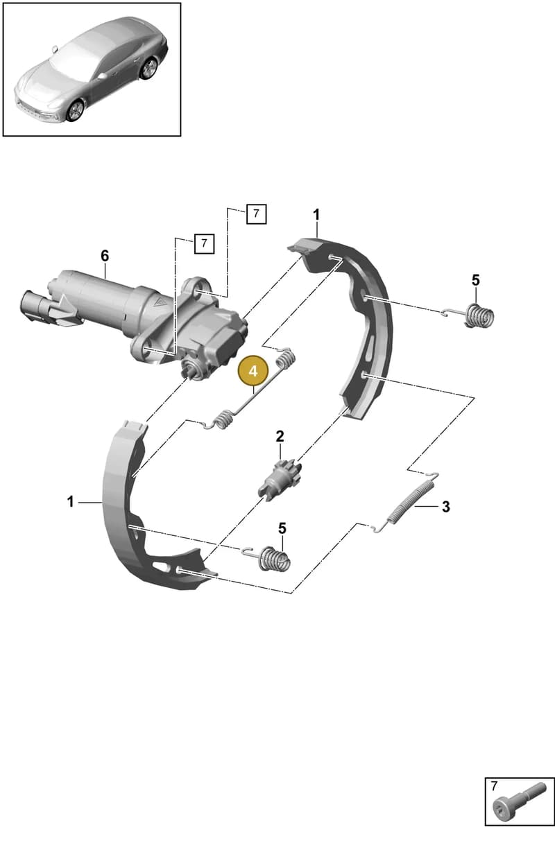 298609715 — Porsche Panamera (2016-2020) diagram p49603050, position 4