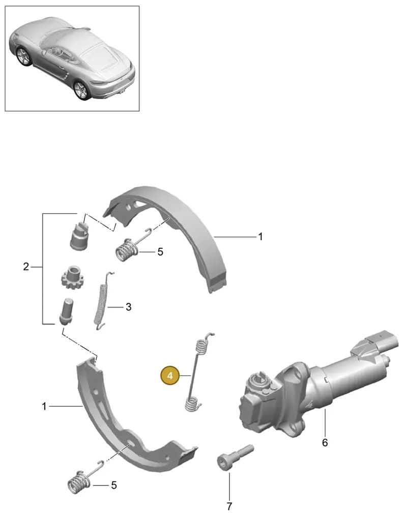 298609715 — Porsche Cayman (2016-2019) diagram p50603050, position 4