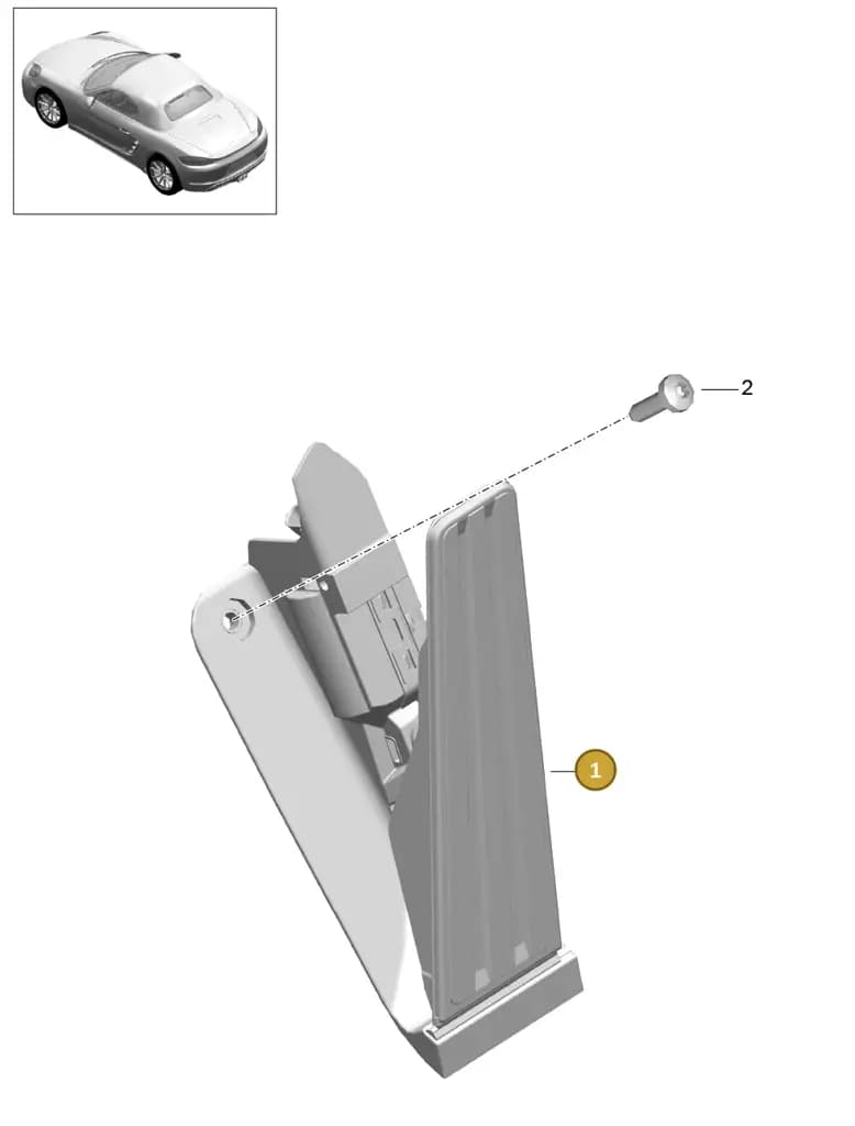 298721507M — Porsche Boxster (2016-2019) diagram p48702010, position 1