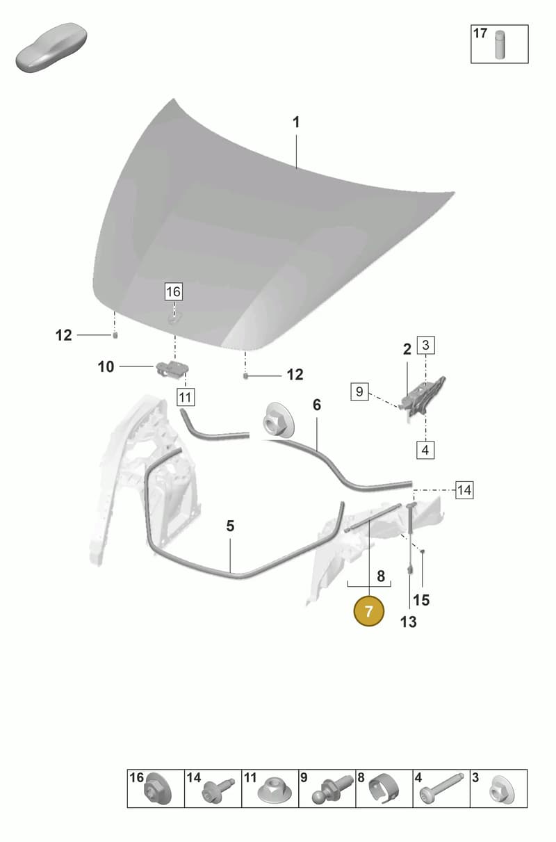 298823359A — Porsche Panamera (2020-2023) diagram p58803000, position 7
