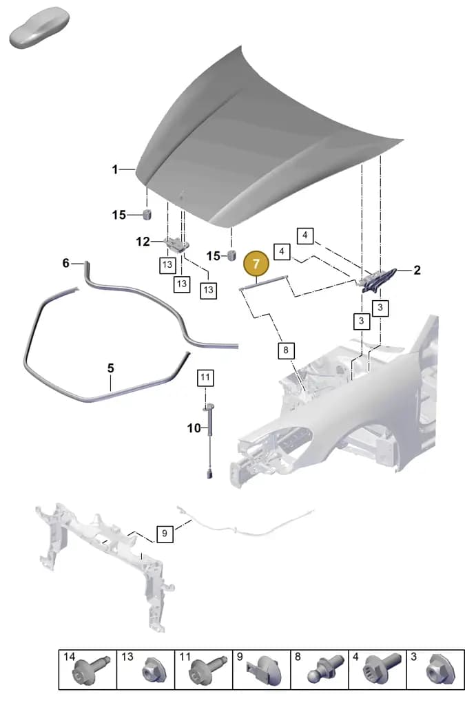 298823359A — Porsche Panamera (2023-2025) diagram p62803000, position 7