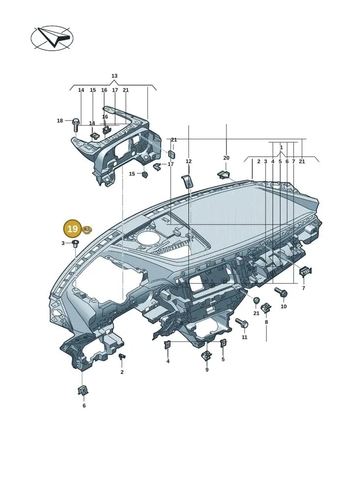 298899194 — Audi RS e-tron GT (2020-2025) diagram 4j1857100, position 19