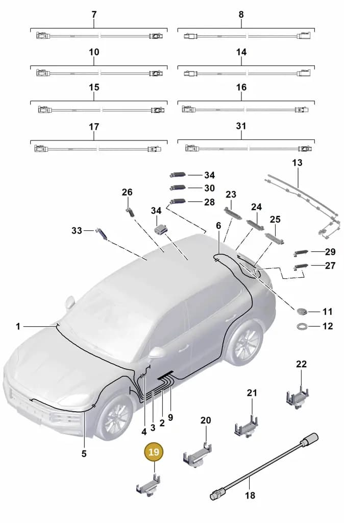 298937543 — Porsche Cayenne Coupe (2023-2023) diagram p60912100, position 19