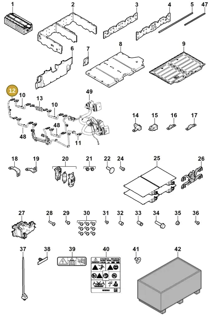 298971312 — Porsche Cayenne (2010-2018) diagram p35901040, position 12