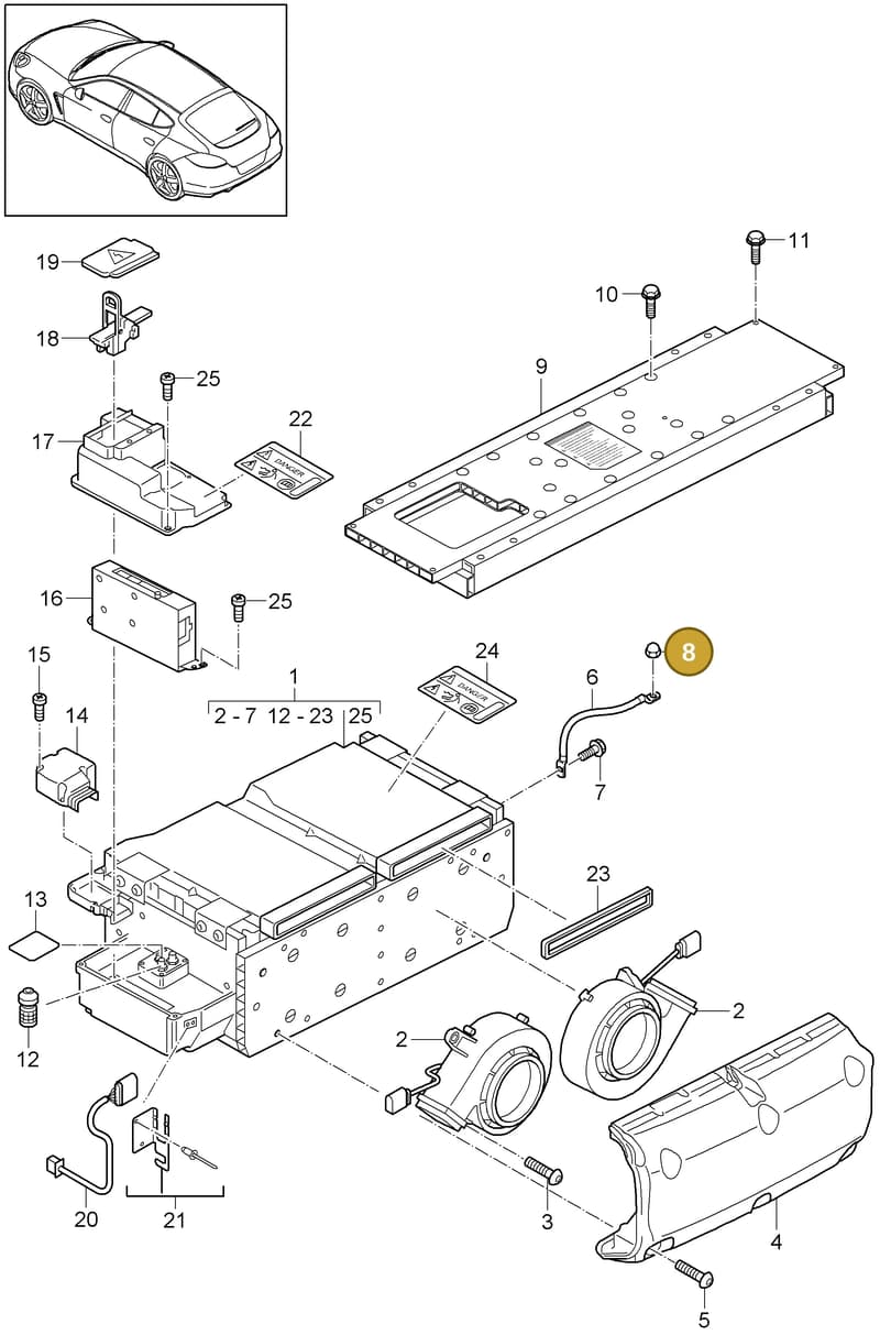 298971839 — Porsche Cayenne (2010-2018) diagram p35901040, position 8