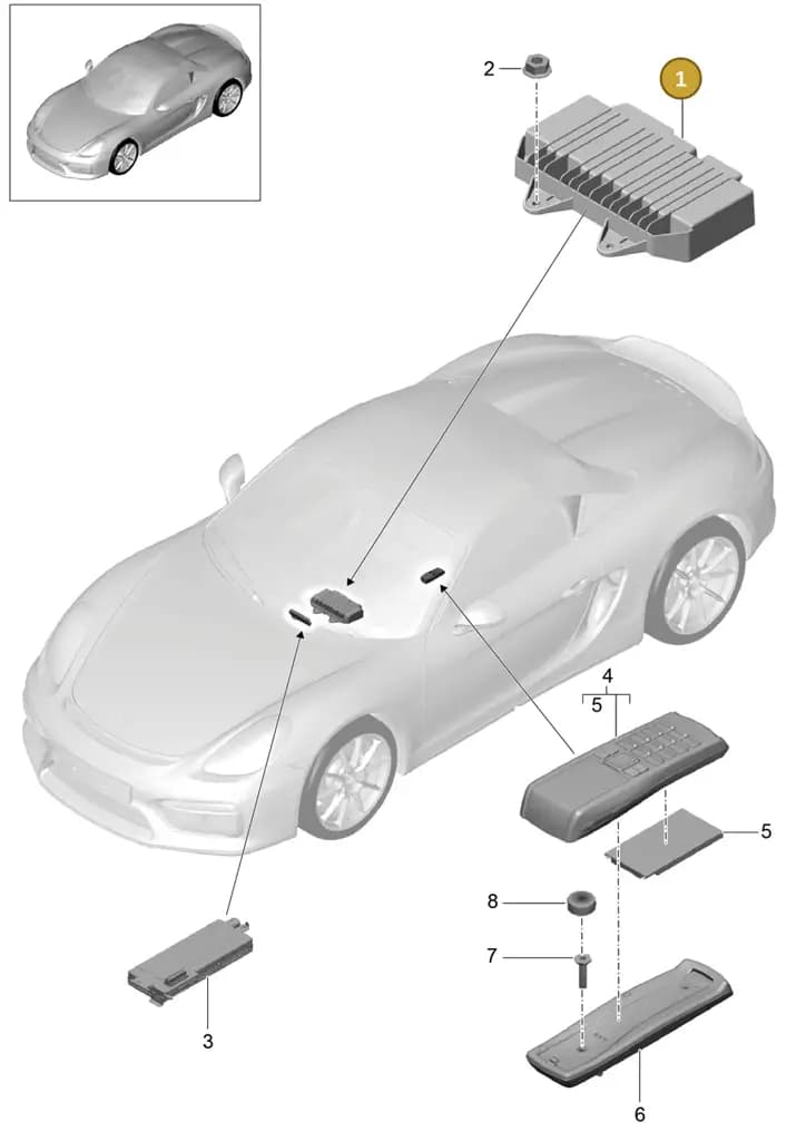 7PP035223AA — Porsche Boxster Spyder (2015-2016) diagram p46911010, position 1