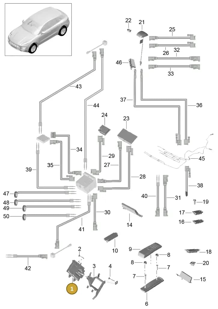 7PP035223AB — Porsche Macan (2013-2018) diagram p44911010, position 1