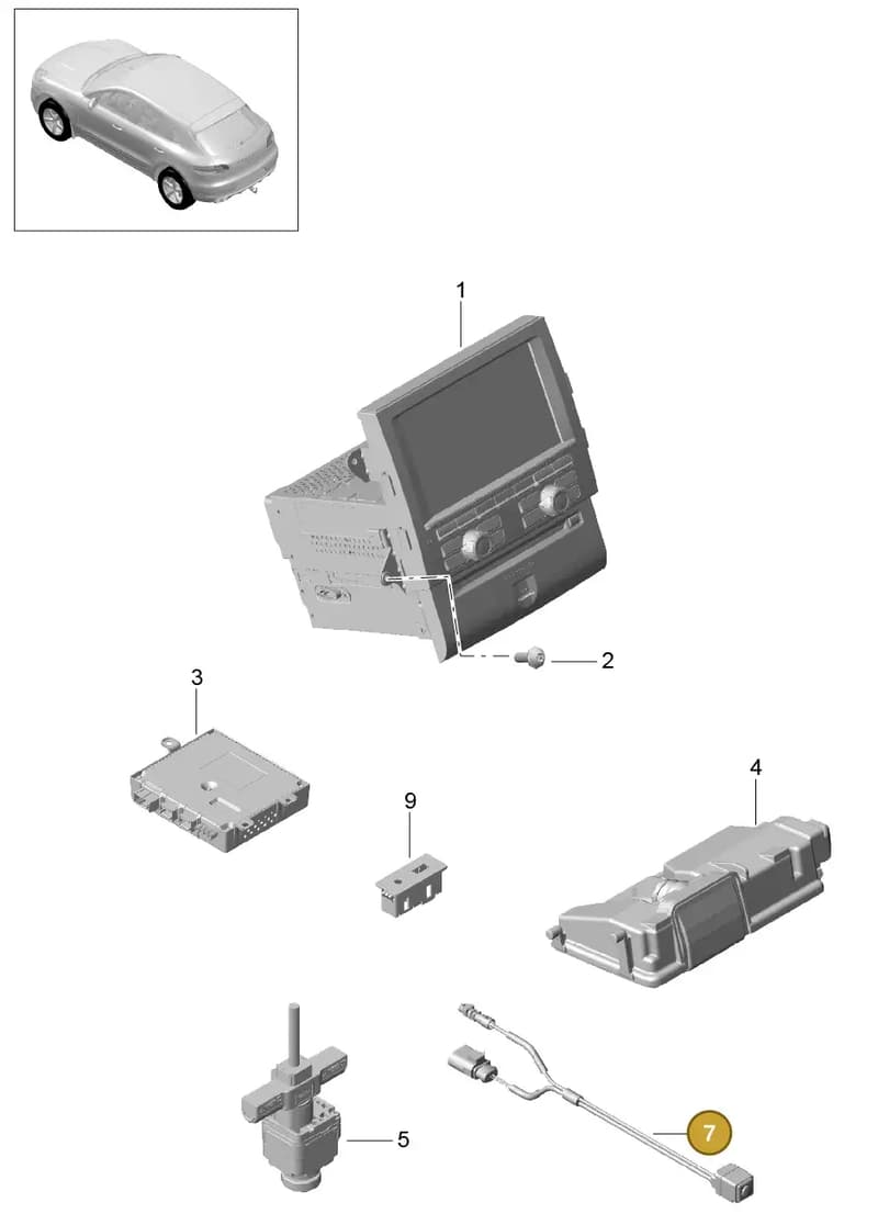 7PP035411D — Porsche Macan (2013-2018) diagram p44911000, position 7+10