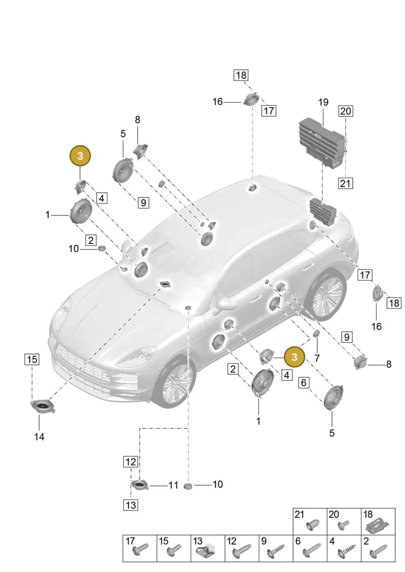 7PP035415F — Porsche Macan (2018-2022) diagram p52911050, position 3