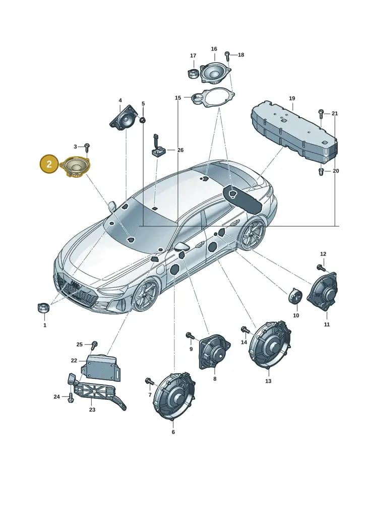 7PP035415G — Audi RS e-tron GT (2020-2025) diagram 4j1035350, position 2