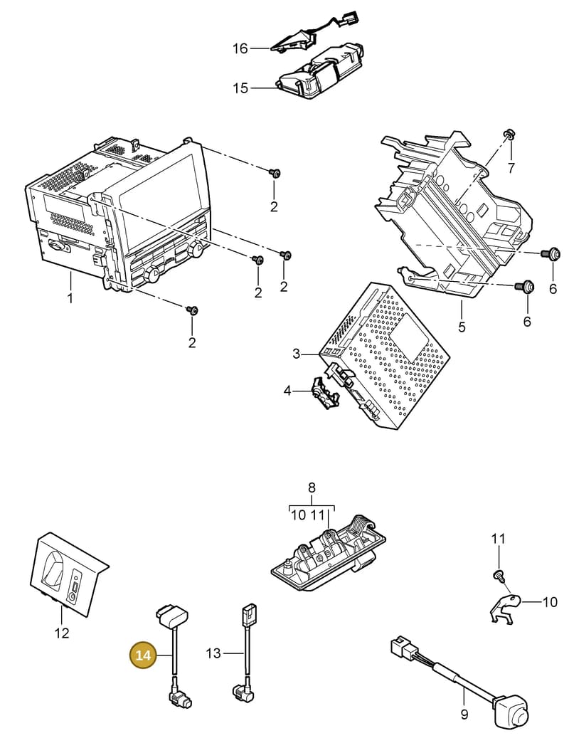 7PP035416C — Porsche Panamera (2009-2016) diagram p35911000, position 14