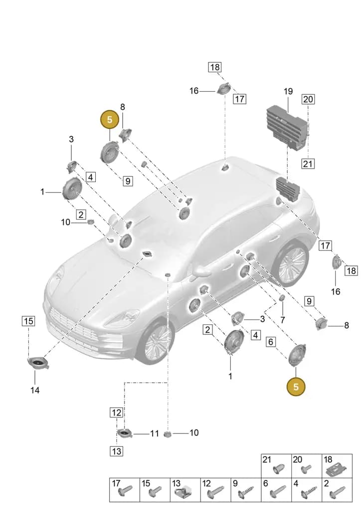 7PP035453B — Porsche Macan (2018-2022) diagram p52911050, position 5