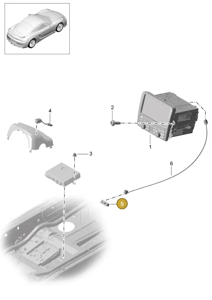 7PP035724C — Porsche Cayman GT4 (2015-2016) diagram p45911000, position 5
