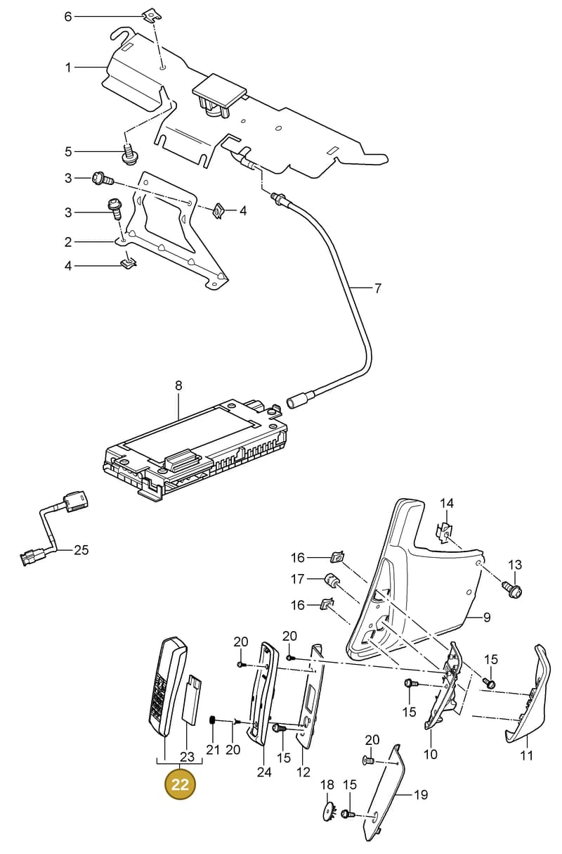 7PP035725C — Porsche GT2 RS (2009-2012) diagram p36911010, position 22