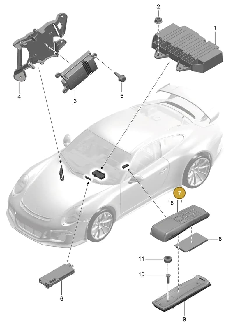 7PP035725C — Porsche 911 (2013-2020) diagram p41911010, position 7