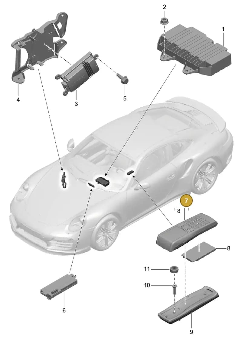 7PP035725C — Porsche GT2 RS Clubsport (2013-2020) diagram p42911010, position 7