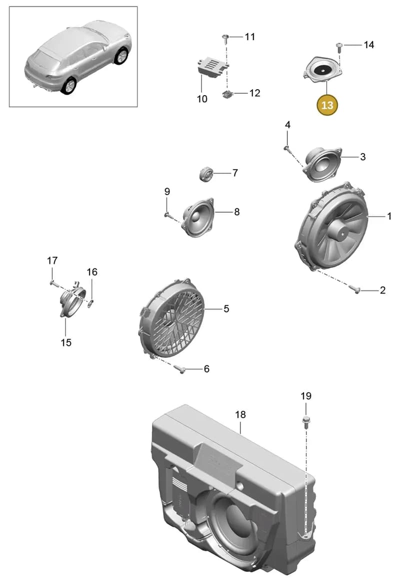 7PP035828F — Porsche Macan (2013-2018) diagram p44911005, position 13