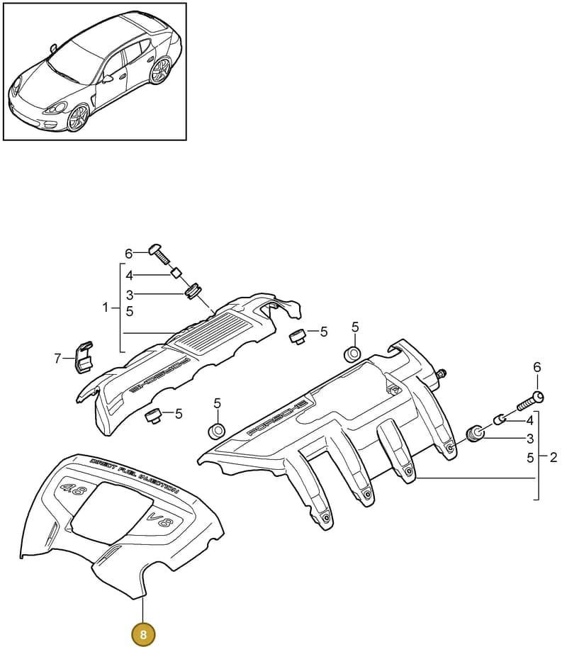 7PP130114 — Porsche Panamera (2009-2016) diagram p35103030, position 8