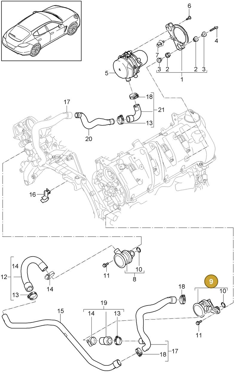7PP131109 — Porsche Panamera (2009-2016) diagram p35108000, position 9