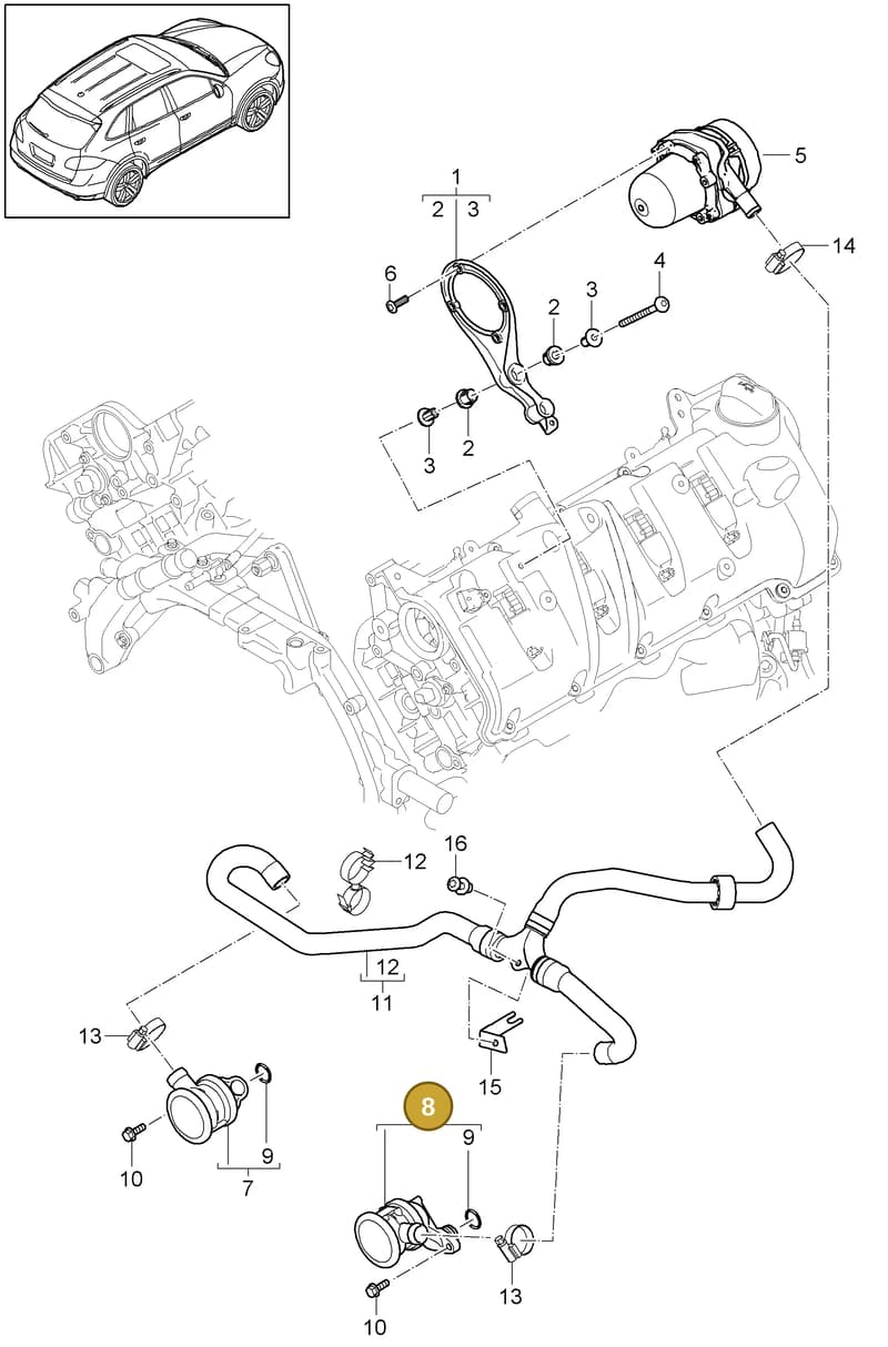 7PP131109 — Porsche Cayenne (2010-2018) diagram p37108000, position 8