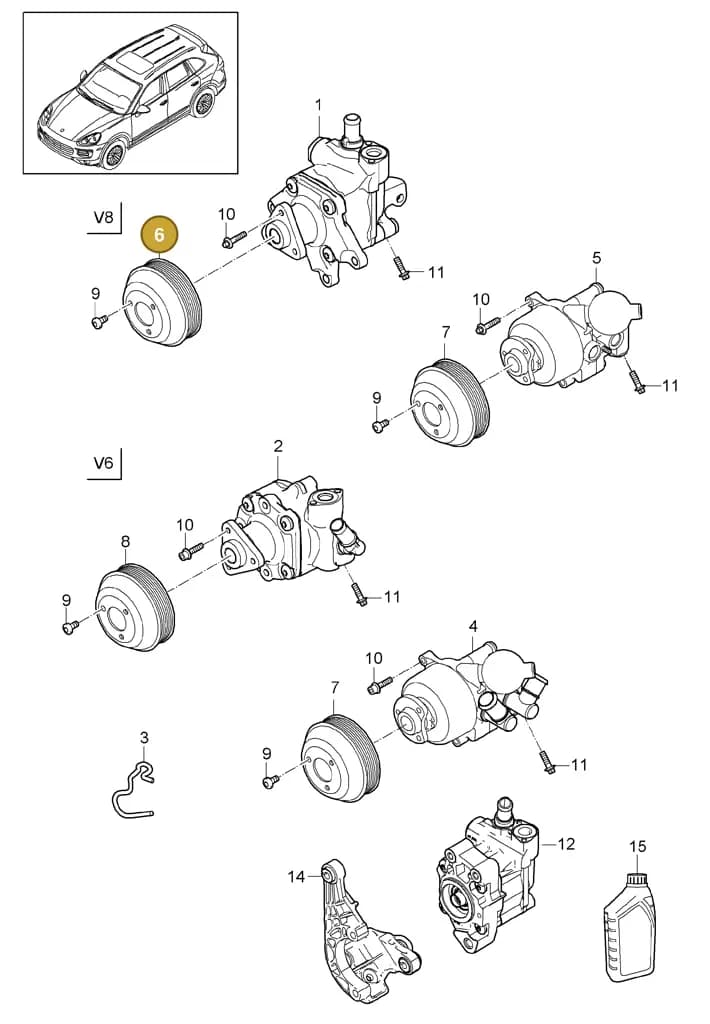7PP145235 — Porsche Cayenne (2010-2018) diagram p37403025, position 6