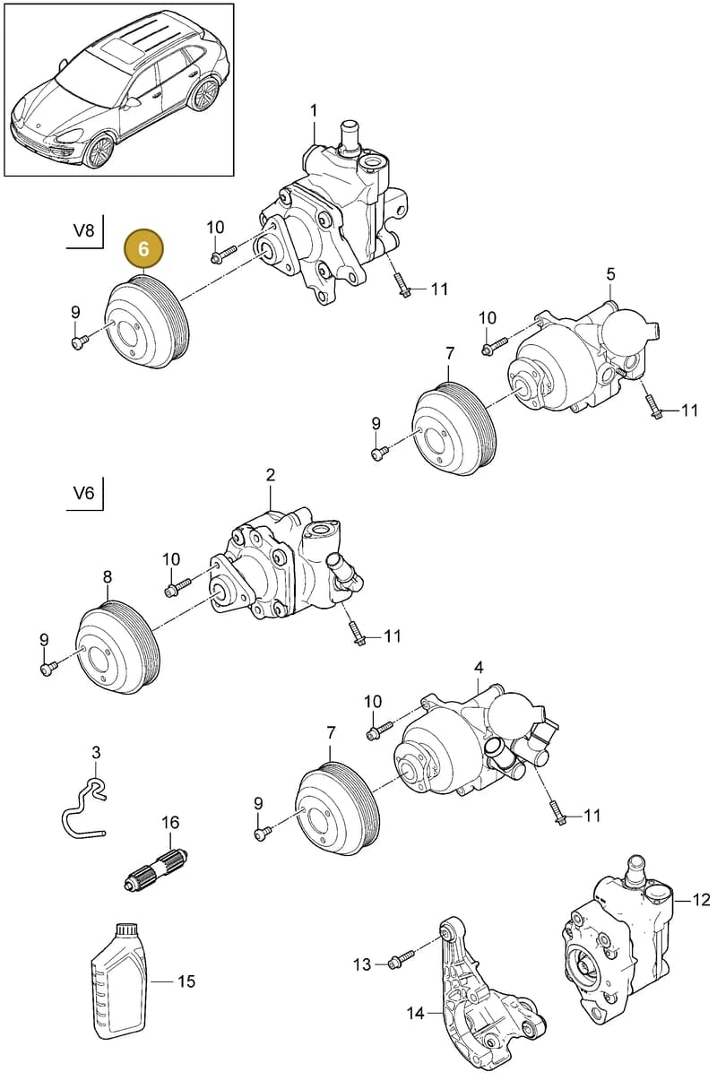 7PP145235 — Porsche Cayenne (2010-2018) diagram p37403020, position 6