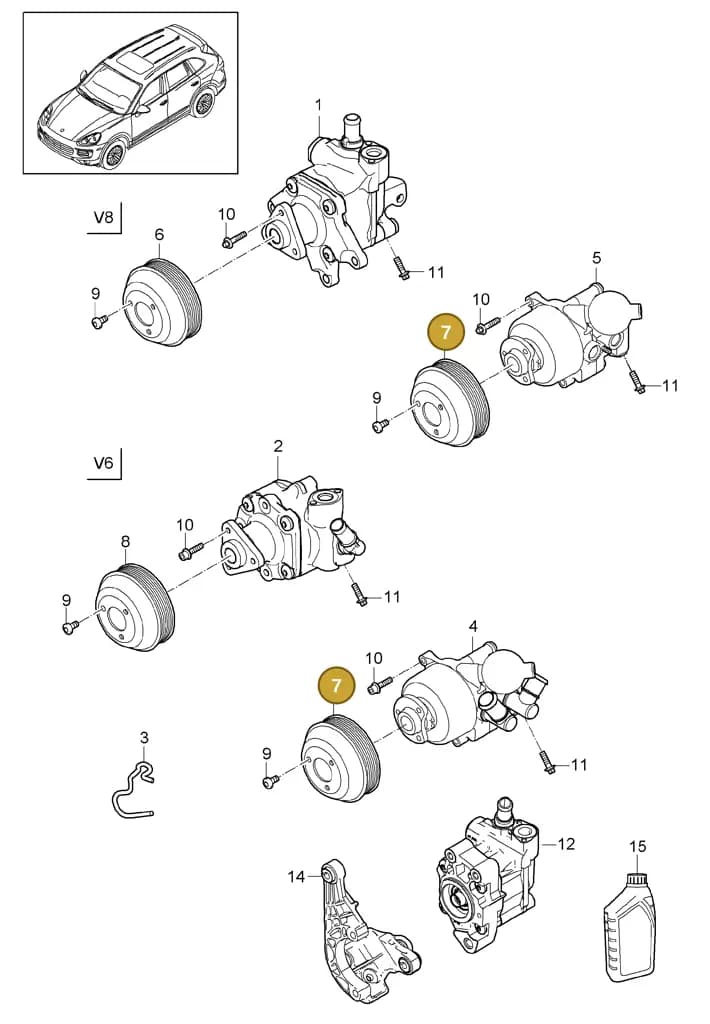 7PP145285 — Porsche Cayenne (2010-2018) diagram p37403025, position 7
