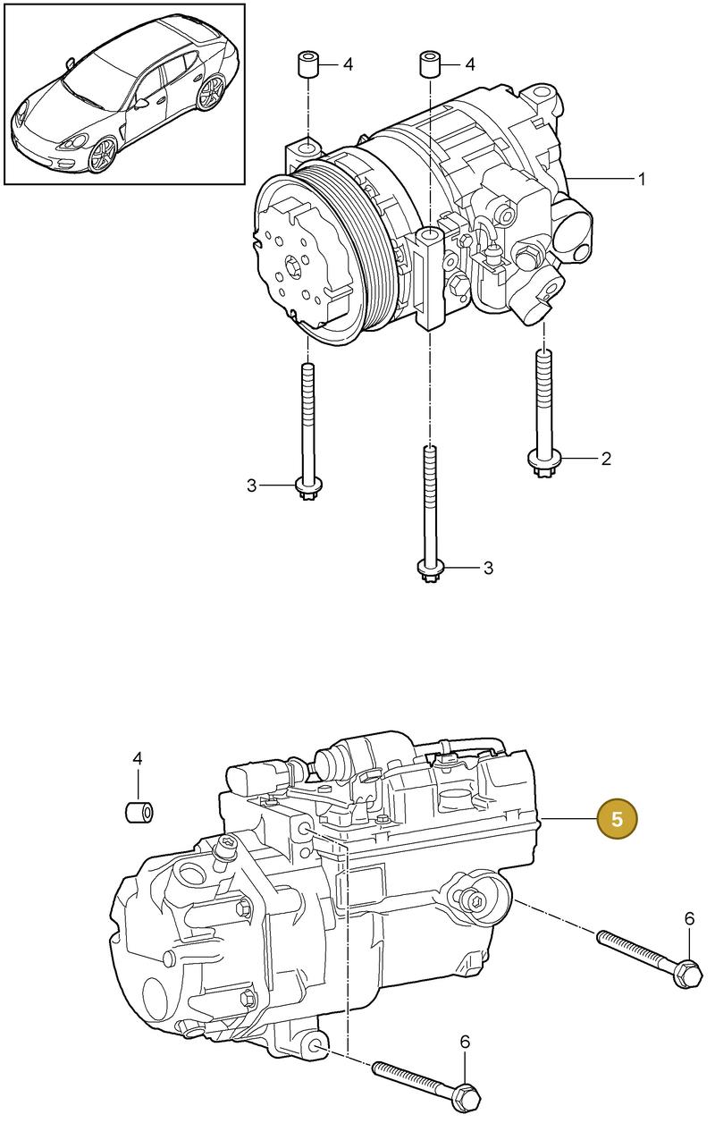 7PP820803BX — Porsche Panamera (2009-2016) diagram p35813015, position 5