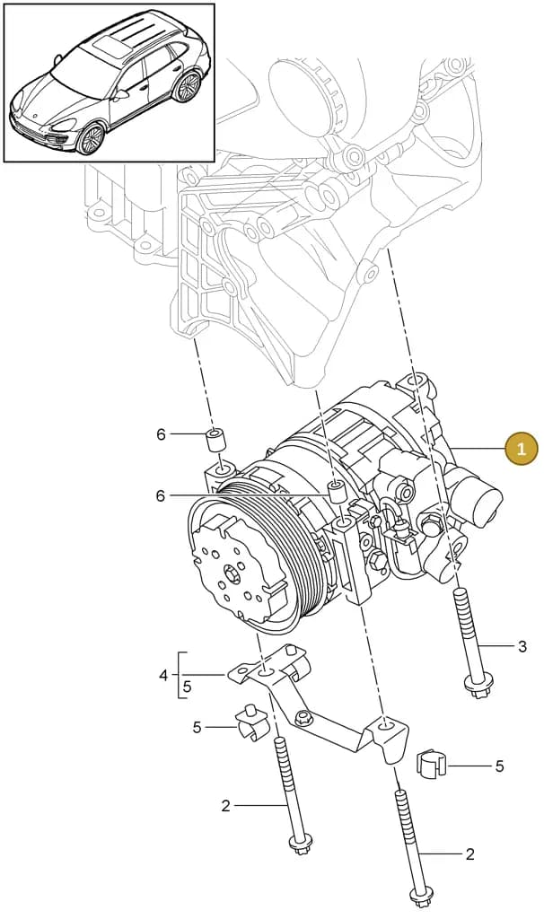 7PP820803BX — Porsche Cayenne (2010-2018) diagram p37813070, position 1
