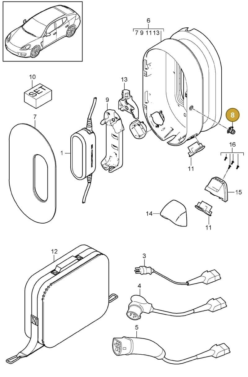 7PP837012A — Porsche Panamera (2009-2016) diagram p35901050, position 8