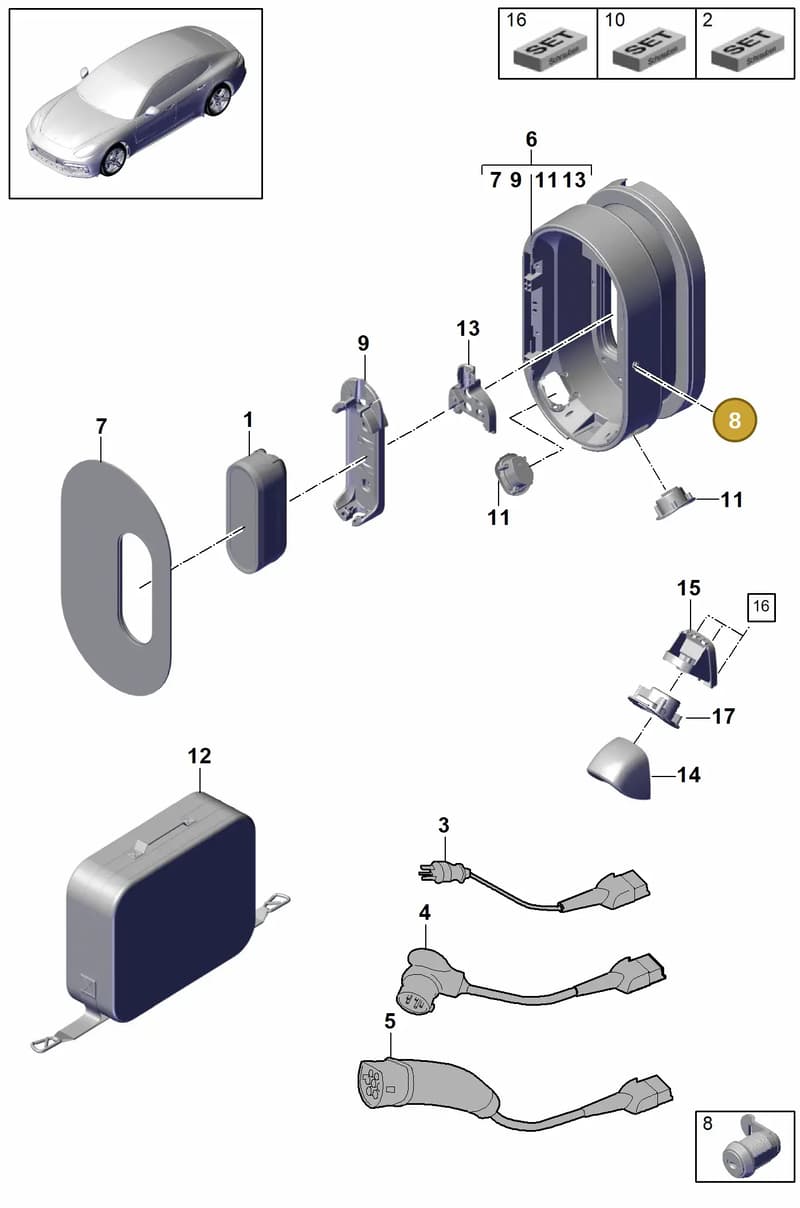 7PP837012A — Porsche Panamera (2016-2020) diagram p49901050, position 8