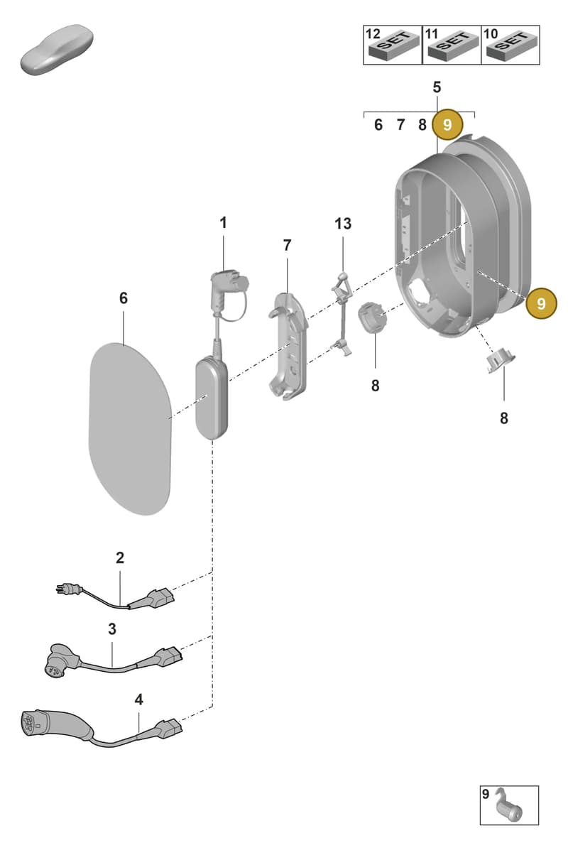 7PP837012A — Porsche Panamera (2020-2023) diagram p58901050, position 9