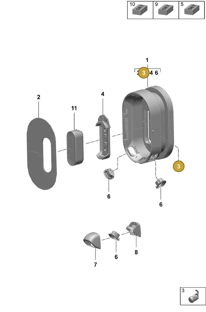 7PP837012A — Porsche Taycan Sport Turismo (2023-2025) diagram p64920000, position 3