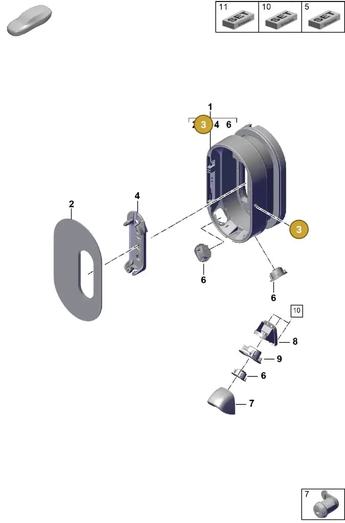 7PP837012A — Porsche Cayenne Coupe (2023-2023) diagram p60920000, position 3