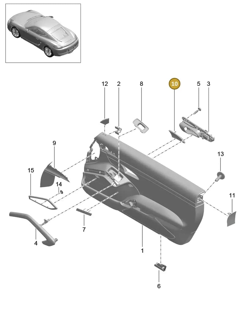 7PP8372471E0 — Porsche Cayman (2013-2016) diagram p40808070, position 10