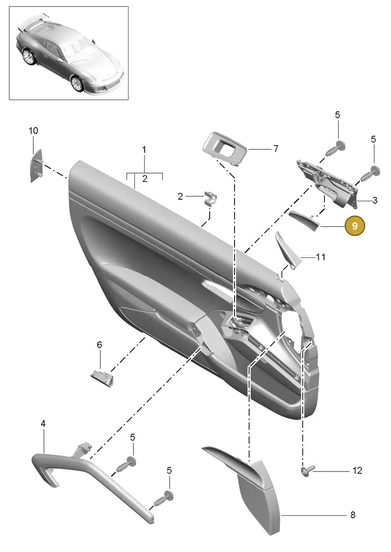 7PP8372471E0 — Porsche 911 (2013-2020) diagram p41808000, position 9