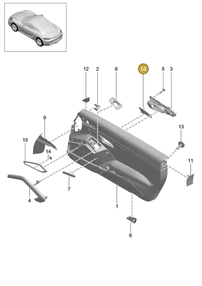 7PP8372471E0 — Porsche Cayman (2016-2019) diagram p50808010, position 10