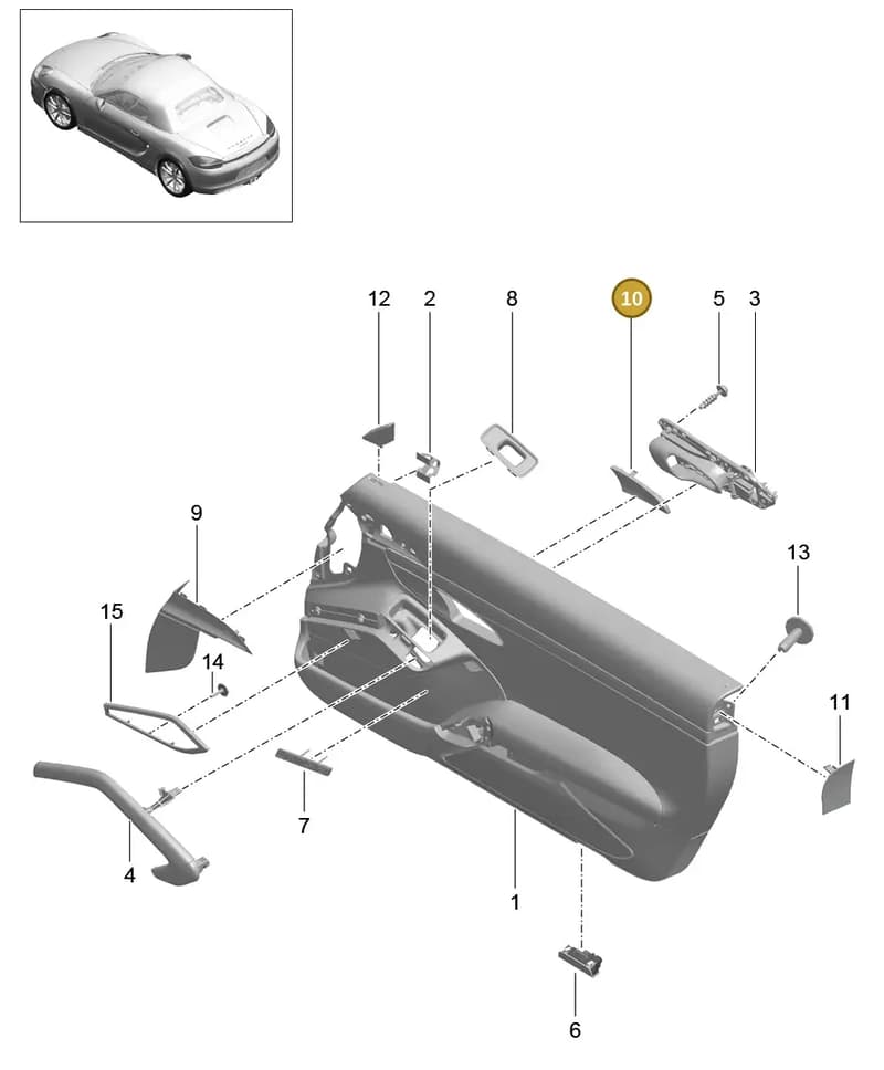 7PP8372481E0 — Porsche Boxster (2012-2016) diagram p39808070, position 10
