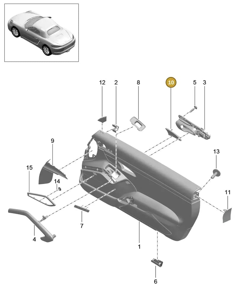 7PP8372481E0 — Porsche Boxster (2016-2019) diagram p48808040, position 10
