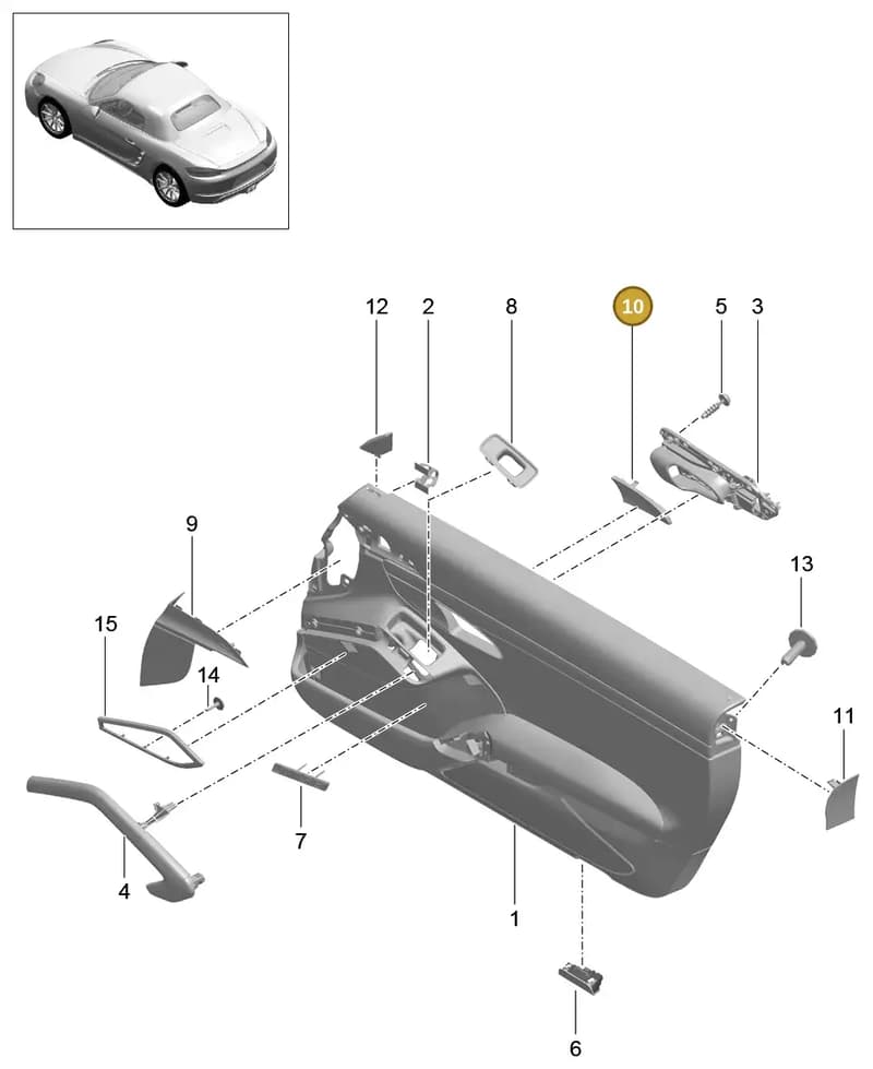 7PP8372481E0 — Porsche Boxster (2016-2019) diagram p48808060, position 10