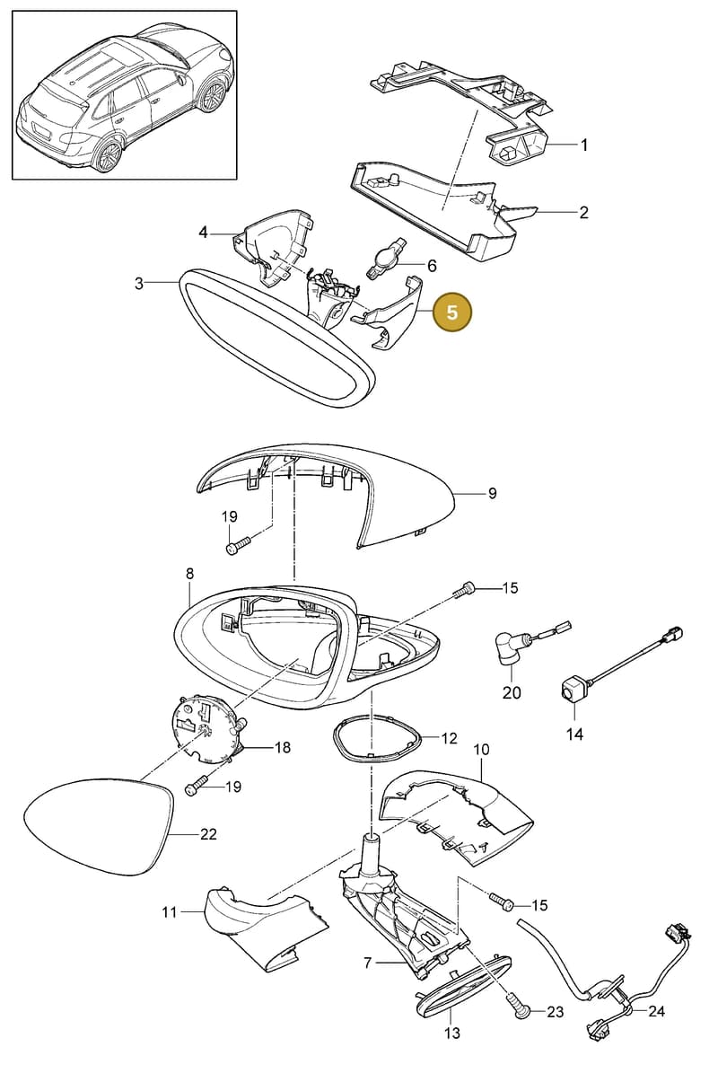 7PP8585481E0 — Porsche Cayenne (2010-2018) diagram p37809030, position 5